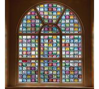 FEOMOS Film Fenetre Anti Regard Bon Intimité, Film Occultant Fenêtre Effet Arc-en-Ciel, Brise Vue Fenetre Decoratif Anti UV Idéal pour Chambre, Bureau, Cuisine, Maison,60cm x 200cm