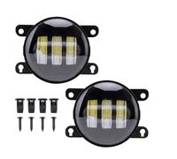 Feoosvx Feux Anti-brouillard Auto Pour Jeep Pour Renegade 2015-2018 Pour Boussole Phares Phare Grille 9led Paires de puces LED Fog Lights Phare Antibrouillard(LED C)