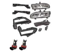 Feoosvx Feux Anti-brouillard Auto Pour Nissan Pour X-Trail T32 Pour Rogue 2017-2019 Phares De Brouillard Bracket Harnais Couverture Grill Lunette Feux LED Phare Antibrouillard(1 set LED)