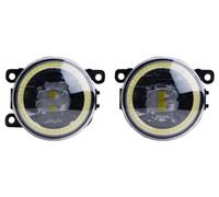 Feoosvx Feux Anti-brouillard Auto Pour Peugeot 207 Pour CC Pour SW Berline (2006-2012) - Lot De 2 Feux Antibrouillard LED Avec Anneaux Lumineux Et Jour Phare Antibrouillard(With Angel Eye g)