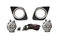 Feoosvx Feux Anti-brouillard Auto Pour Toyota Pour RAV4 2009-12 Câble Interrupteur Grille Cache Phares Antibrouillard Halogènes Cadre LED Phare Antibrouillard(9LED set)