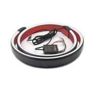 Feoosvx Feux Arrière Auto Kit Becquet Coffre Dynamique À LED En Fibre Carbone Blanc Et Jaune Becquet Toit Bande Lumineuse Becquet Arrière Voiture 12 V(130CM)