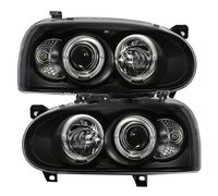 Feoosvx Feux Circulation Diurne Pour VW Pour Golf Pour Mk3 1991 1992 1993 1994 1995 1996 1997 Phare Phare Phare Avant Pare-chocs Phare Phare Antibrouillard Avant(1Pair Black)