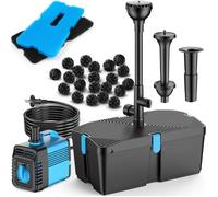 Feoxshal Filtre De Bassin Avec Pompe 50w - Kit Complet Pour Fontaine Et Filtration Efficace, Pompe À Eau Immergée. Multicolore