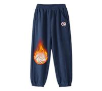 FEOYA Ado Vetement Jogging Travail Enfant Sportswear Sport Épais Garçon Pantalon Polaire Décontracté Survêtement Baggy Loisirs Chaud Printemps 02 Cyan Tibétain/Dick 10 11 Ans