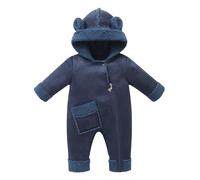 FEOYA Bébé Manteau Chaud Polaire Fille Ensemble De Ski Chic Garçon Combinaison Automne Épais Bambin Tenue Hiver Suede Vêtement De Neige Loisirs Naissance La Mode Bleu 0 6 Mois