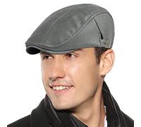 FEOYA Bérets Homme Automne Hiver Casquette Plate en Chanvre Casquette Newsboy Flat Cap Chapeau Vintage Réglable Tour de tête 56-60 cm B3