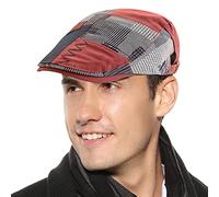 FEOYA Bérets Homme Automne Hiver Casquette Plate en Chanvre Casquette Newsboy Flat Cap Chapeau Vintage Réglable Tour de tête 56-60 cm F5