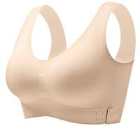 FEOYA Brassière Femme Soutien Gorge Rembourré Invisible Lingerie Coussinet avec Fermeture Boucle Devant Entraînement Peau M