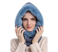 FEOYA Cagoule Polaire Hiver Femme Balaclava Chapeau Multifonction Bonnet Tour de Cou Chapeau Ski Coupe-Vent Outdoor Moto Montagne Camping A8