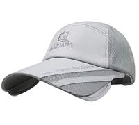 FEOYA - Casquette de Baseball Unisext Visière Réglable Chapeau de Soleil Femme Homme Lègére Séchage Rapide pour Sports Pêche Couleur Gris