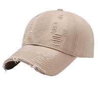 FEOYA Casquette Snapback Homme Femme Chapeau de Baseball Coton Cowboy Cap Été Ajustable Baseballcap Hip Hop Extérieur Pêche Beige