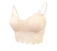 FEOYA Damen Abnehmbare Pads Spitze Bralette Ohne Bügel BH Yoga Spitze BH Bra Top Set Sport-BHS für Women