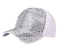 FEOYA Femmes Hommes Casquette de Baseball Rivets Strass Cristaux Casquettes Réglables Shiny Bling Casual Sports Cap Chapeaux de Soleil Respirants A1