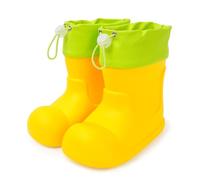 FEOYA Fille Botte De Pluie Eva Antidérapant Garçon Chaussures De Pluie En Caoutchouc Et Cordon De Serrage À L'ExtériEUr Imperméables Ultra-Légères En Matériau Jaune 24 EU