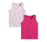 FEOYA Lot de 2 Débardeurs Fille Coton A Haut sans Manches Élastique Confortable Camisole Fille sous-Vêtement Tank Top Basique Sport Été pour Enfant 2-14 Ans