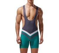 FEOYA Maillots De Lutte pour Hommes sans Manches Simple Confort Respirant Homme Haltérophilie Lutte Combinaison Une pièce Supporters Athlétiques Combinaisons De Sport Vert M