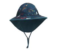 FEOYA Unisexe Enfants Chapeau de Soleil Garçons Filles Chapeau de Pêcheur Casquette Anti UV Chapeaux de Seau Respirant Bébé Casquette de Plage Bleu Marine1-4 Ans