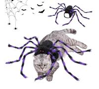 FePen Costume de Chien de Araignée Halloween, Costume d'Araignée pour Animaux de Compagnie, Costume d'halloween pour Chien et Chat, Déguisement d'animal de Compagnie (M)