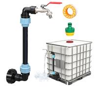 FePen IBC Raccord Robinet avec raccord de Tuyau, Robinet Jardin raccord cuve 1000 litres avec, Robinet cuve 1000l, IBC auslaufhahn, (25CM)