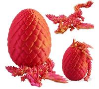 FePen Oeuf Dragon, Oeuf De Dragon, Figurine Dragon, Jouet Dragon (Red Gold Wings)
