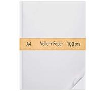 FEPITO 100 feuilles de papier vélin 8,5 x 11 pouces Papier calque translucide Papier transparent pour esquisser Traçage Dessin Animation