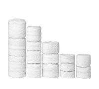 FEPITO 55,5 Verges Ruban Dentelle Blanche Garniture Modèles Assortis Crème Ruban Dentelle Vintage pour Coudre la Fabrication de Bricolage et Décorations de Mariage Nuptiales, 15 rouleaux