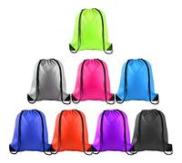 FEPITO 8 Pcs Sac à dos à Cordon Sac en Ficelle Sac Fourre-tout Cinch Sac de Gym Sac à dos de Stockage pour le Gymnase Sport Rangement de Voyage, 8 Couleurs