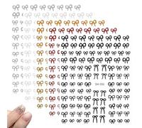 FEQDWOX 5 autocollants pour ongles auto-adhésifs pour manucure, design 3D, cinq couleurs de nœuds, adaptés à la manucure DIY