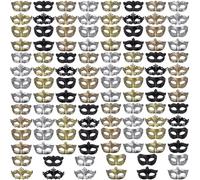 FEQO 108 Pièces Masque Vénitien Mascarade Vintage Antiques Masqué Rétro Mascarade Carnaval pour Femme Homme(Papillon, Prince, Princesse, Peri)