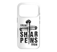 Fer à aiguiser Le Fer, entraînement des Écritures bibliques des Hommes chrétiens Coque pour iPhone 17 Pro
