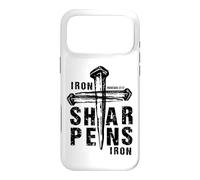 Fer à aiguiser Le Fer, entraînement des Écritures bibliques des Hommes chrétiens Coque pour iPhone 17 Pro Max