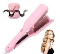 Fer à Boucler, 2 Têtes Barils wavy Fer à Friser Onduler, 32mm Fer à Onduler Céramique, Professionnel Fer à Friser Wavy Barils en Température Réglable 160-220° C Bigoudi Styling Outils Cheveux (Rose)