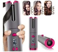 Fer à Boucler Automatique Fer à Friser Sans Fil avec Affichage de LCD et Minuterie, 6 Température Réglable, Boucleur Céramique