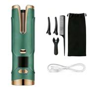 Fer à Boucler Automatique Sans Fil Electrique Boucleur a Cheveux Vert | 20mm pour Cheveux Courts/Longs/Fins avec Grande Batterie 6500mAh Port de Charge Type-C 6 Niveaux de Température (150-200°C)