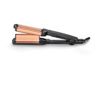 BaByliss Deep Waves - Cylindre à revêtement céramique, 3 réglages de température (160°C-200°C), Ondulations sans frisottis, Wavy, Chauffe rapide - Noir & Doré, W2447E