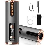 Fer a Boucler Cheveux Automatique Sans Fil Fer a Friser avec 6 Réglages de Température & Minuteur, Boucleur Céramique USB Rechargeable, Anti-brûlure, pour Cheveux Longs Courts