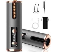 Fer a Boucler Cheveux Automatique Sans Fil Fer a Friser avec 6 Réglages de Température & Minuteur, Boucleur Céramique USB Rechargeable, Anti-brûlure, pour Cheveux Longs Courts