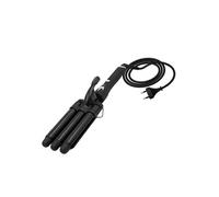 Fer à Boucler Electrique 3 Tubes Multifonction 70W pour Cheveux Humides ou Secs Noir