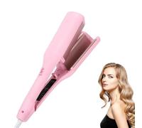 Fer à Boucler French Wave, Fer à Boucler Big Wave, Fer à Boucler French Egg Roll, Fer à Boucler Waver à Température Réglable 32mm, Pour Filles, Femmes (Rose)