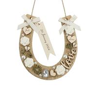 Fer à Cheval de Mariage personnalisé, Bricolage, Cadeaux Porte-Bonheur en Bois, décoration Rustique pour fête de Mariage, Souvenirs (White)
