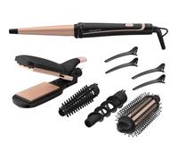 Fer À Coiffer 14-En-1,Lisseur Cheveux,Fer À Gaufrer,Appareil Pour Boucler Les Cheveux,Brosse Chauffante,Revêtement Céramique,Cheve