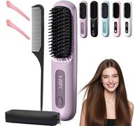 Fer à coiffer polyvalent avec trois réglages de température, rechargeable par USB, design anti-brûlure pour usage domestique