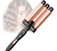 Fer à Friser 3 Barils Beach Waves, Céramique Boucleur 3 Tete Ondulé,2 Températures, Cheveux Chauffage Rapide Gaufre wavy Hair