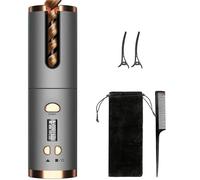 Fer à friser COCZOO rotatif automatique sans fil, céramique, baguette à friser portable rechargeable, arrêt automatique