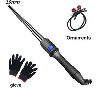 Fer À Friser Conique Lcd,Fer À Friser,Tube Unique,Gilet En Céramique,Cône Électrique,Cheveux Bouclés,Formage,Fleur.19mm.L'ua