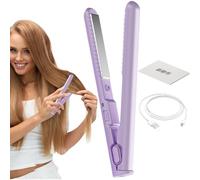 Fer à friser de voyage, fer à friser portable, baguette de charge USB et outil plat pour les cheveux courts et longs