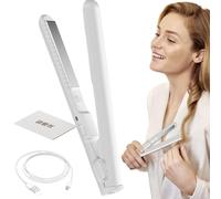 Fer à friser de voyage, lisseur de cheveux de voyage - Fer à lisser portable, à friser sans fil | à friser avec chargement USB et plat, outil pour cheveux courts et longs