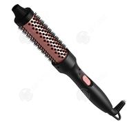 Fer à friser INN® 28x5.5cm 45w 220v 60Hz permanente à grande frange bouclée à double usage droite et bouclée brosse à friser noir