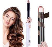 Fer à friser professionnel à rotation automatique, 13 températures réglables, 30 secondes de chauffage instantané, 1 heure d'arrêt automatique, double tension 110-240V (D)